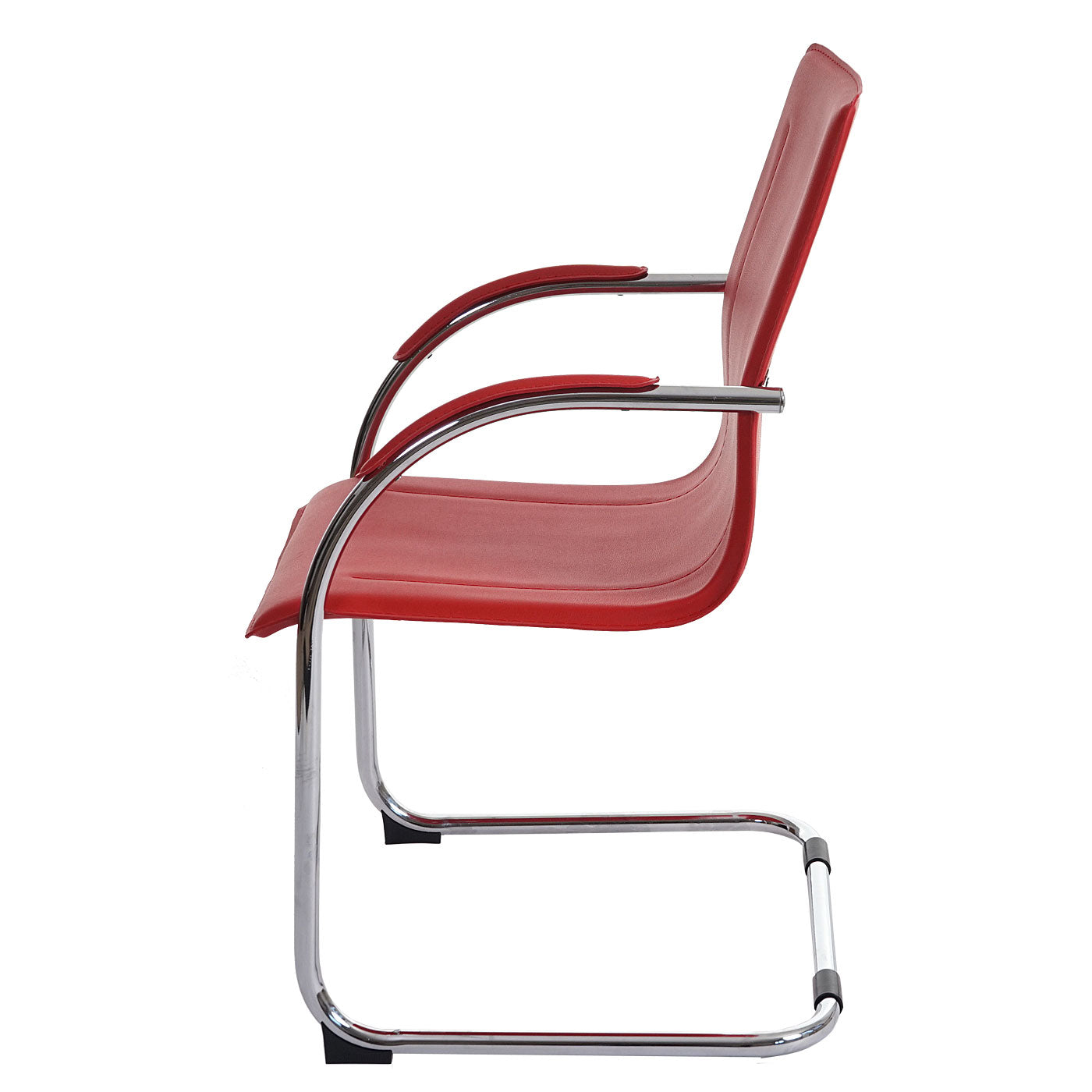 Set van 2 vergaderstoelen Samara, bezoekersstoel sledemodel ~ rood