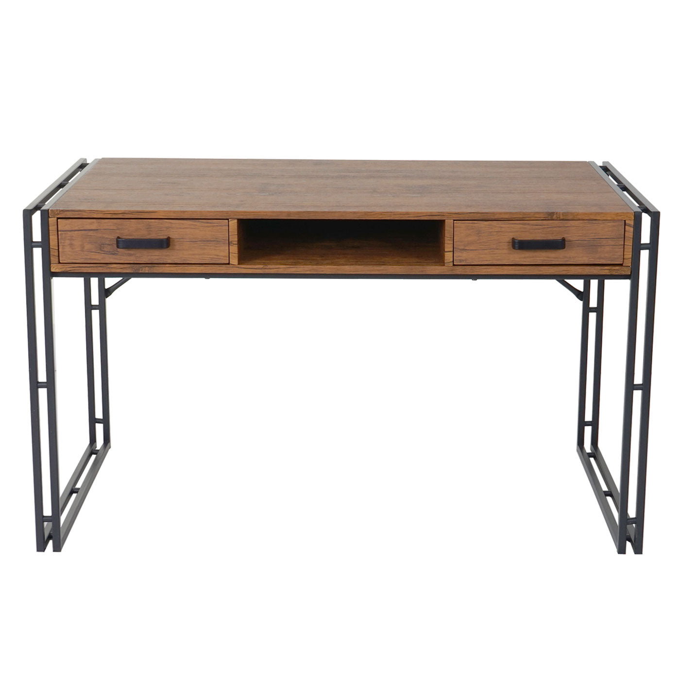 Bureau MCW-A27, bureau computer computer, 122x70cm 3D structuur ~ wilde eik look