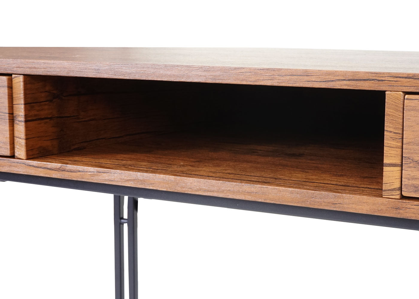 Bureau MCW-A27, bureau computer computer, 122x70cm 3D structuur ~ wilde eik look