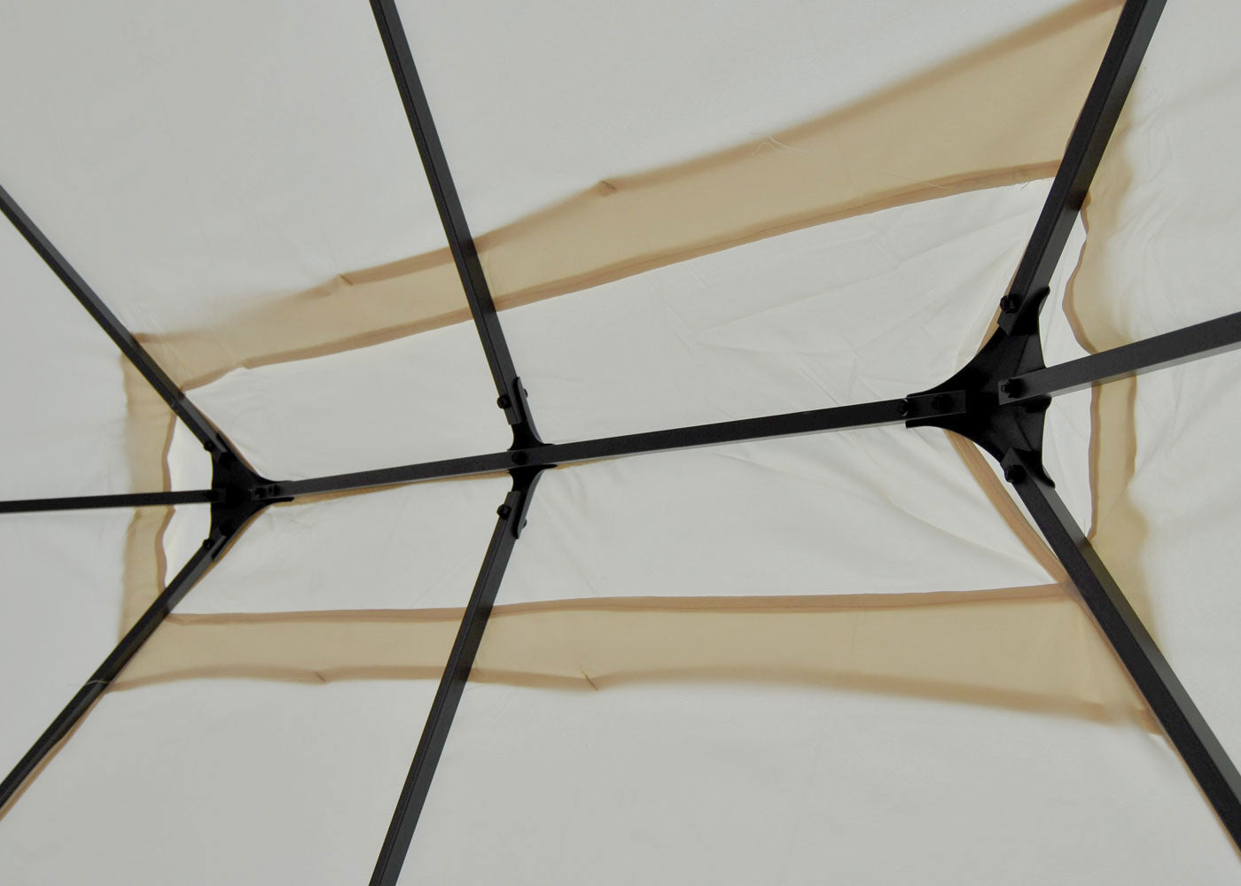 Vervangende afdekking voor pergoladak paviljoen Cadiz 4x3m ~ crème