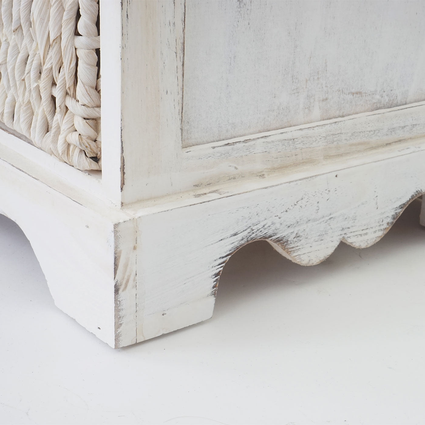 Dundee ladekast, shabby-look vintage 90x60x30cm ~ wit