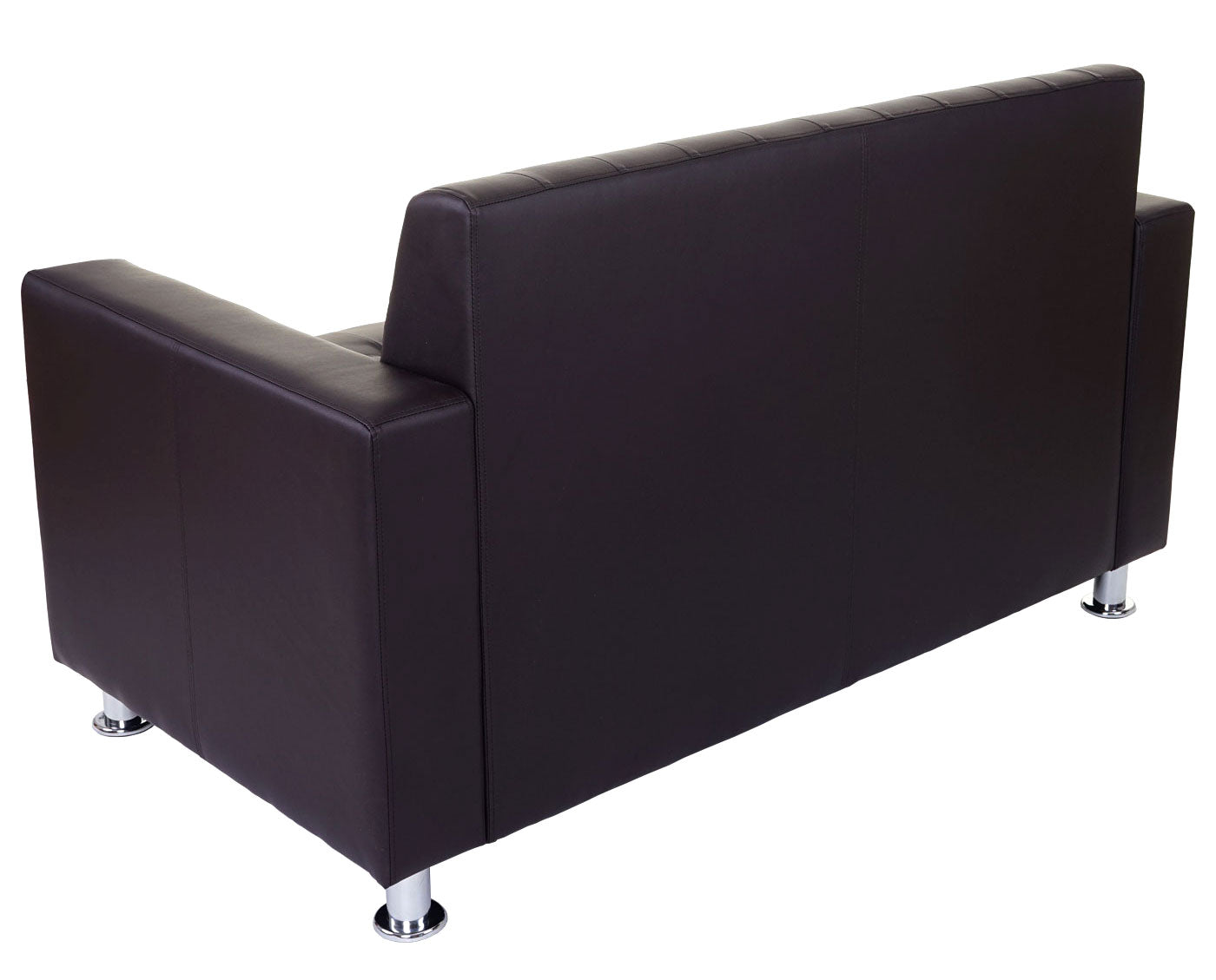 2-zitsbank Kunda, bank loungebank, kunstleer, metalen poten ~ koffie