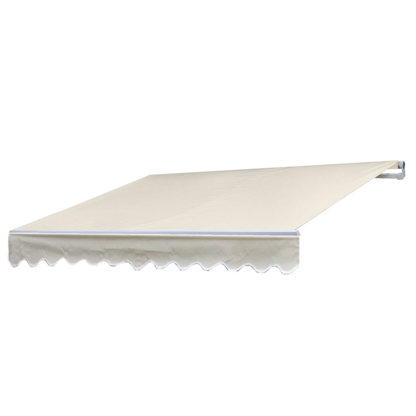 Aluminium zonnescherm MCW-E49, klaparm zonnescherm zonwering 2,5x2m ~ Polyester crème