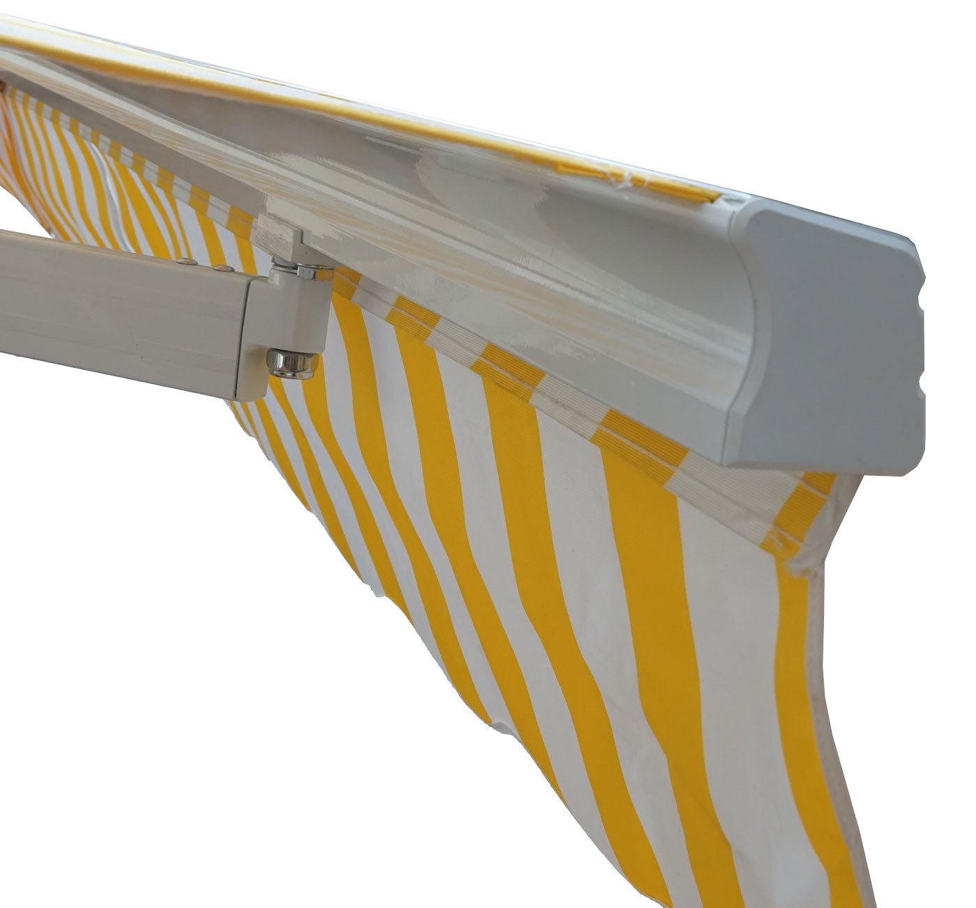 Aluminium zonnescherm MCW-E49, klaparm zonnescherm zonwering 2,5x2m ~ Polyester crème