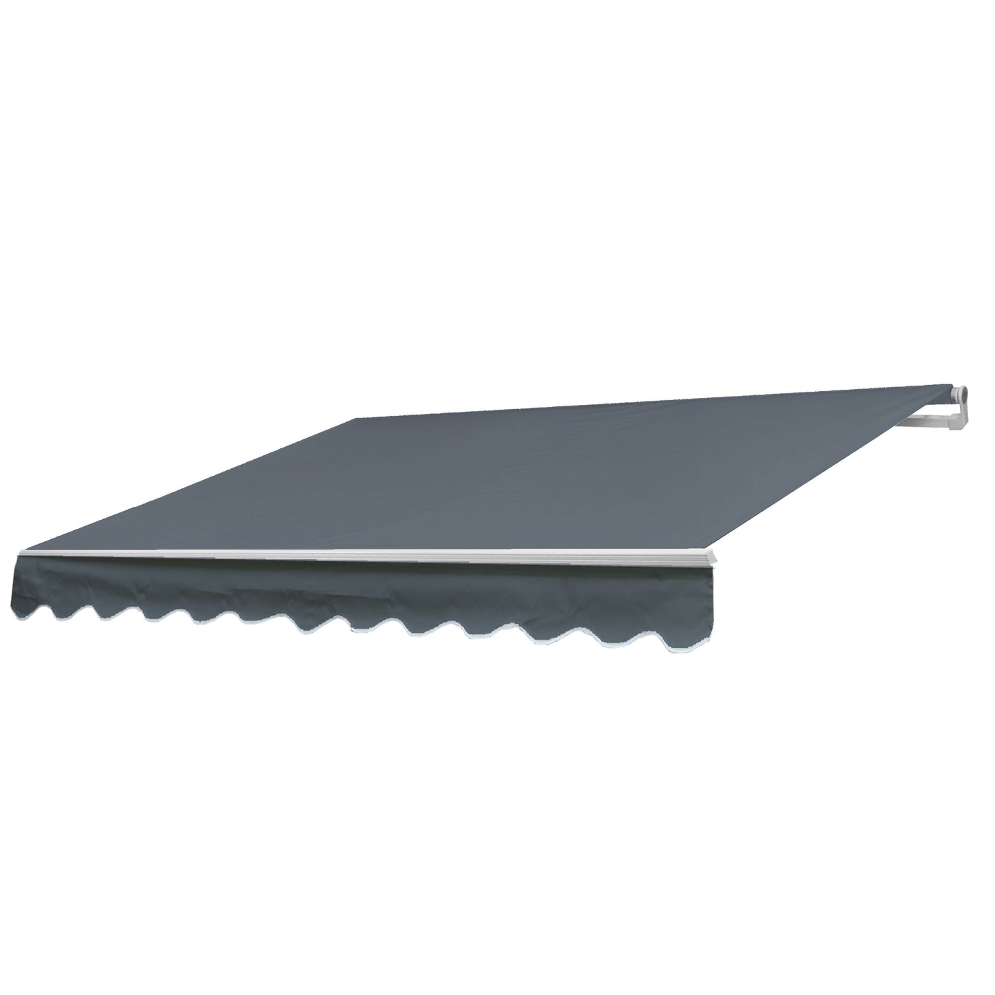 Aluminium zonnescherm MCW-E31, klaparm zonnescherm zonwering 3x2,5m ~ Acryl grijs