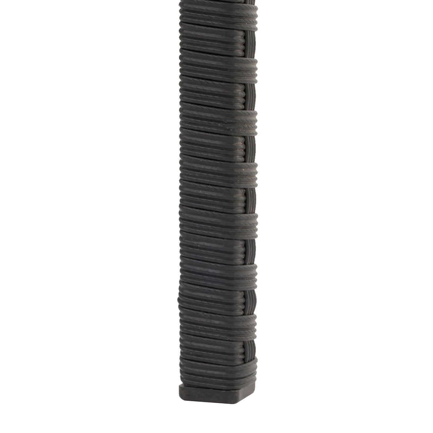 Poly-rattan tuintafel Halden, bijzettafel met glazen blad ~ antraciet