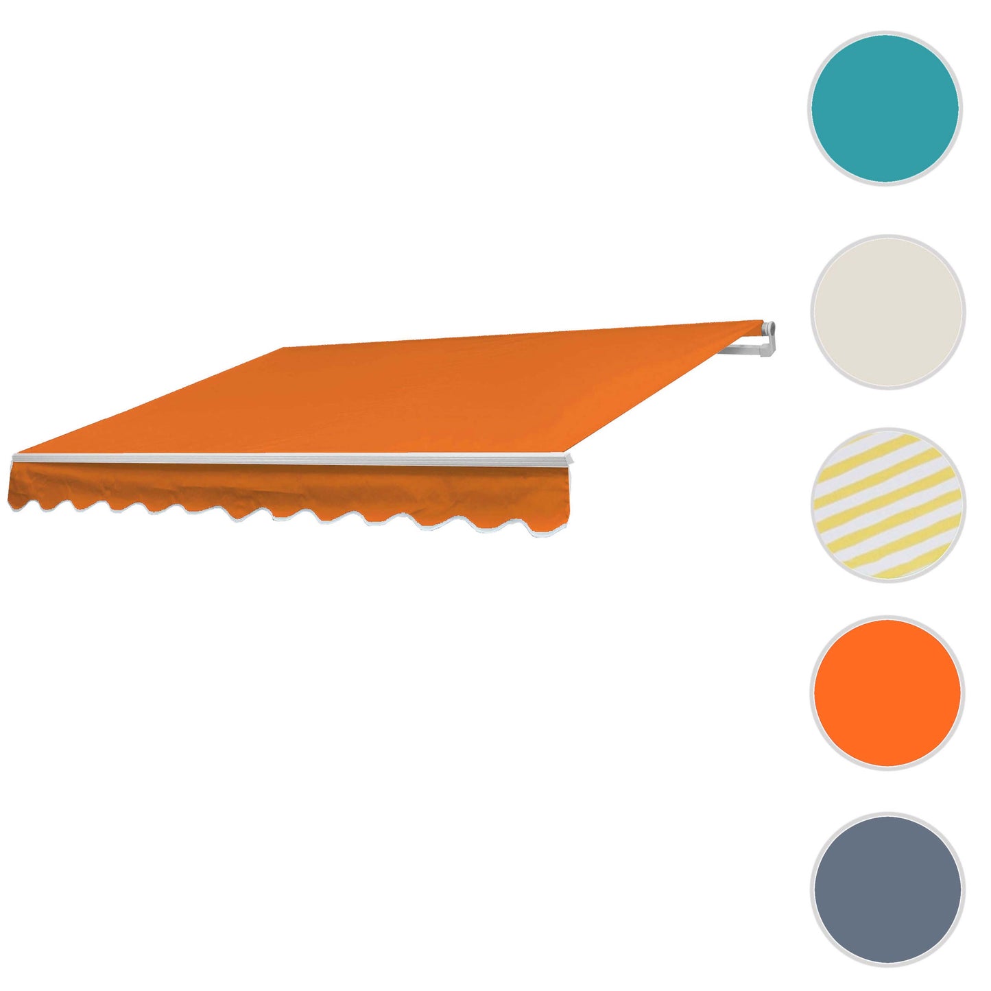 Aluminium zonnescherm MCW-E49, klaparm zonnescherm zonwering 2,5x2m ~ Polyester terracotta