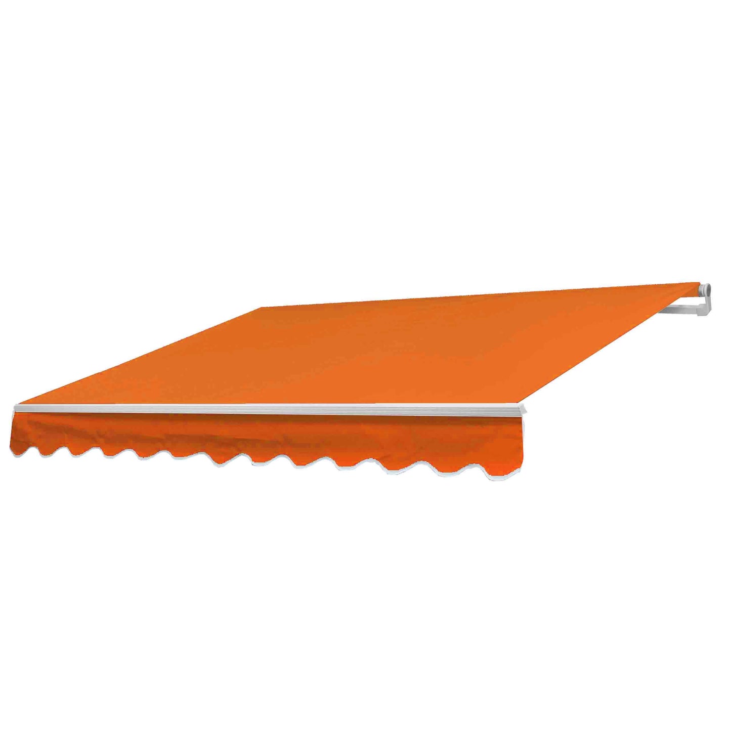 Aluminium zonnescherm MCW-E49, klaparm zonnescherm zonwering 2,5x2m ~ Polyester terracotta