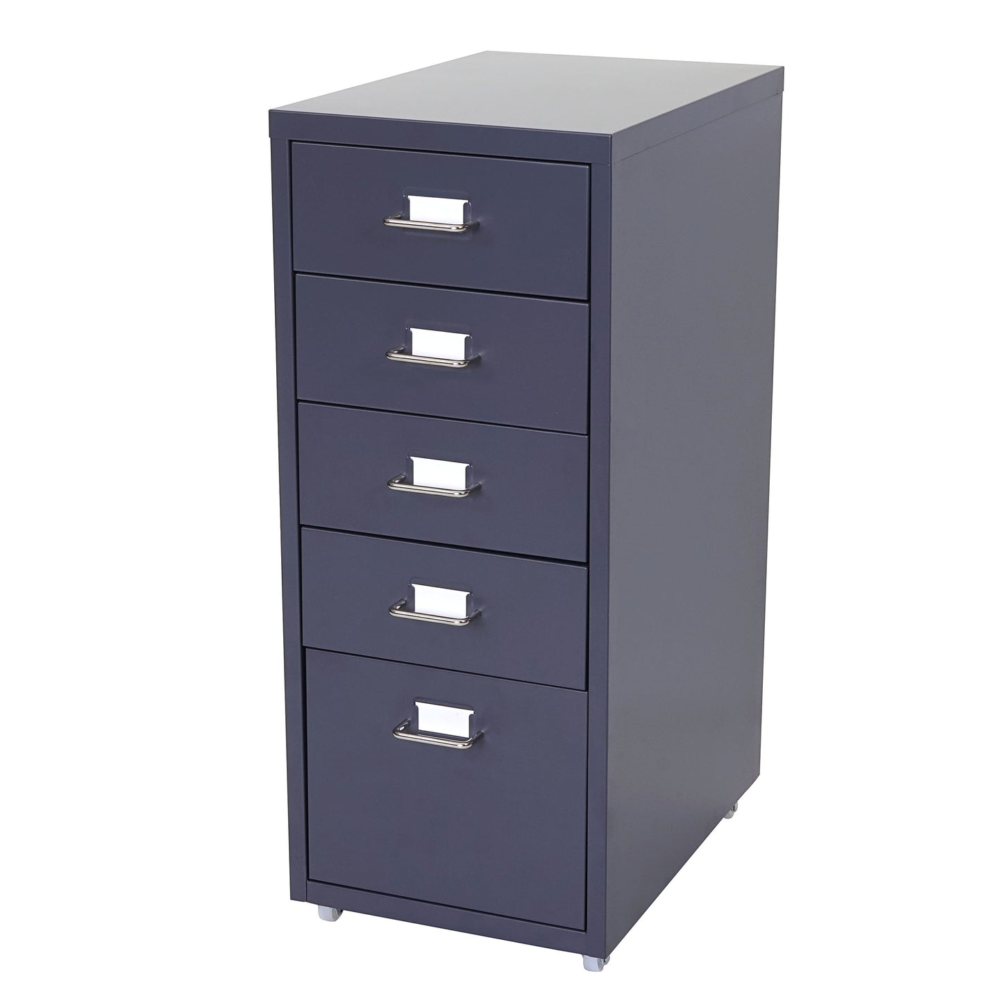 Trolley kast Boston T851, stalen ladekast, 69x28x41cm 5 laden ~ donkergrijs