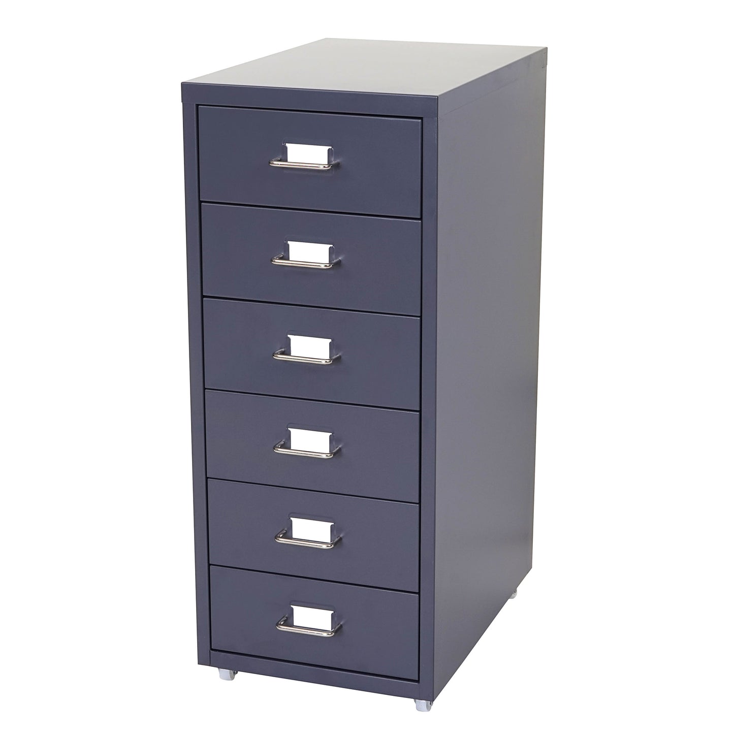 Verrijdbaar onderstel Boston T851, ladekast stalen kast, 69x28x41cm 6 laden ~ donkergrijs