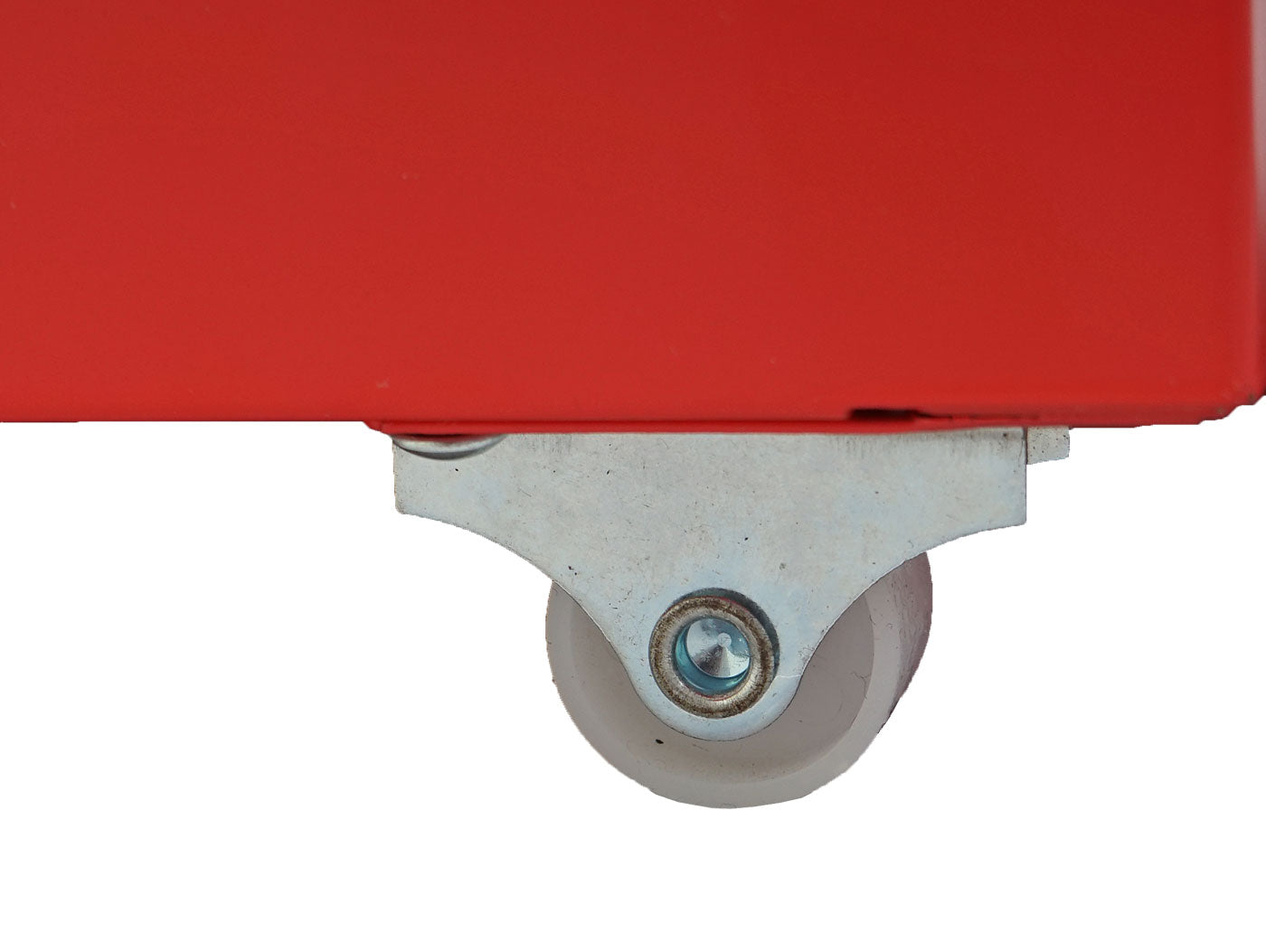 Trolley kast Boston T851, stalen ladekast, 110x28x41cm 8 laden ~ rood