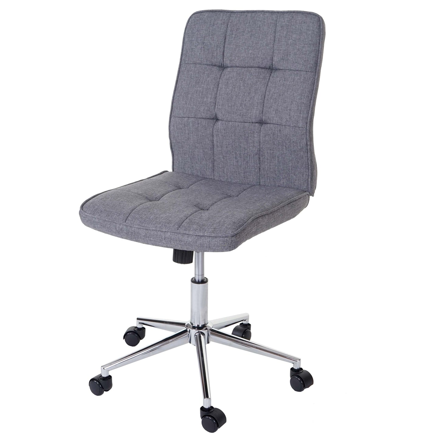 Bureaustoel MCW-K43, bureaustoel werkkruk bureaustoel, grijs textiel