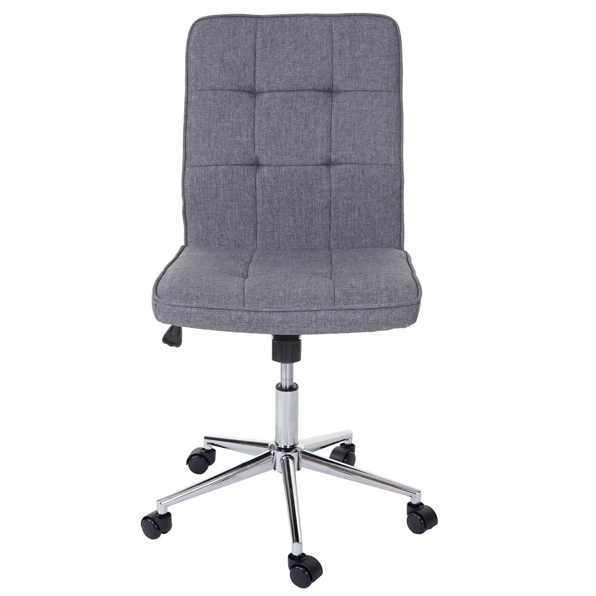 Bureaustoel MCW-K43, bureaustoel werkkruk bureaustoel, grijs textiel