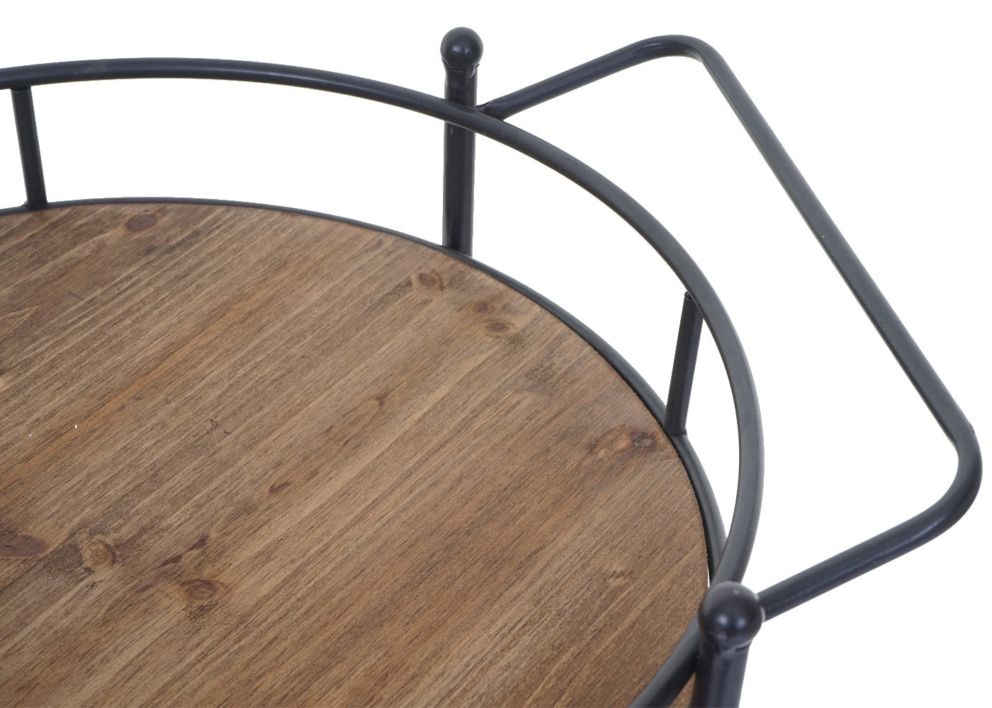 Serveerwagen MCW-A43, bartrolley theetrolley, massief vintage dennenhout 100x50x43cm