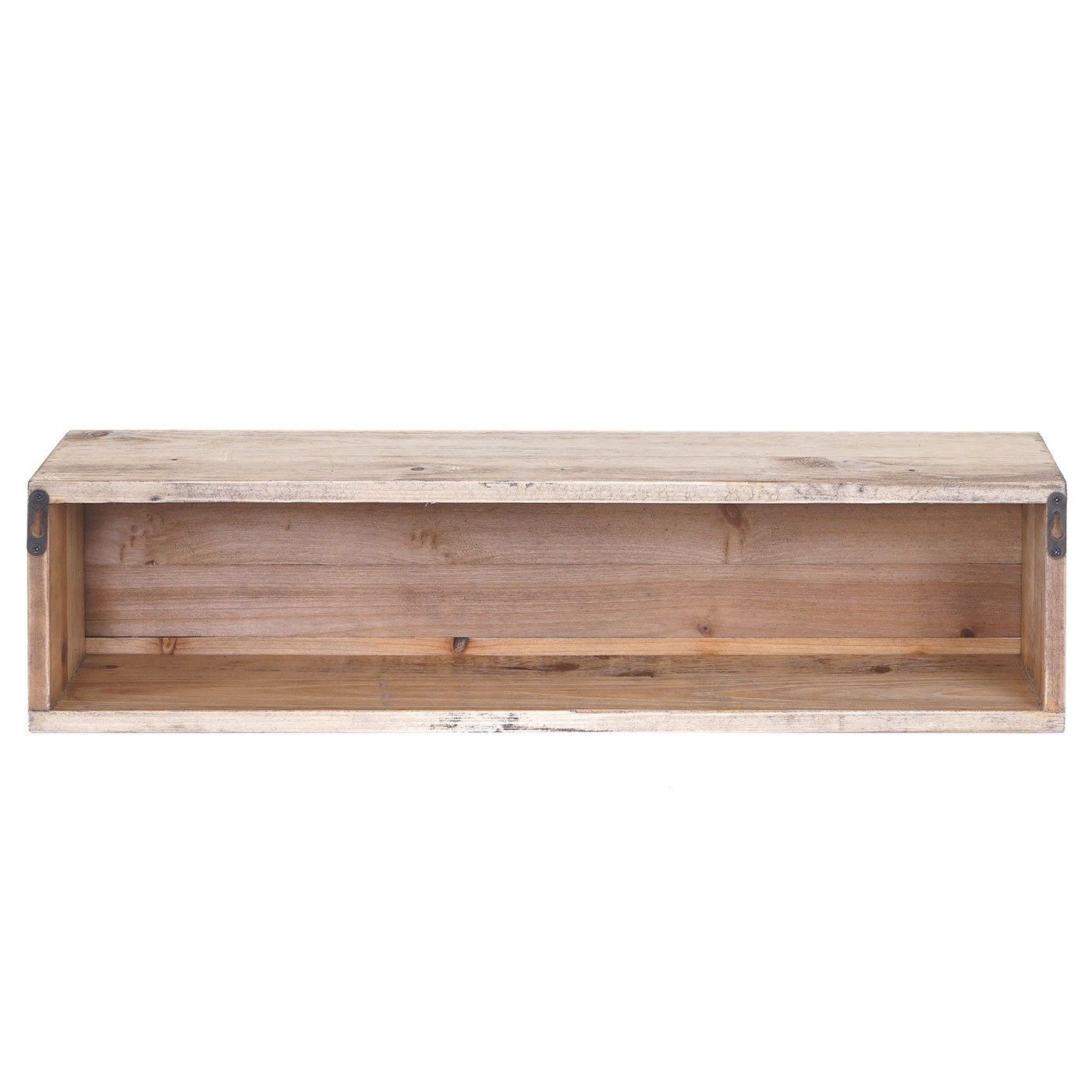 Wandplank MCW-A43, hangplank Plank, massief dennenhout vintage patchwork 65x16x13cm