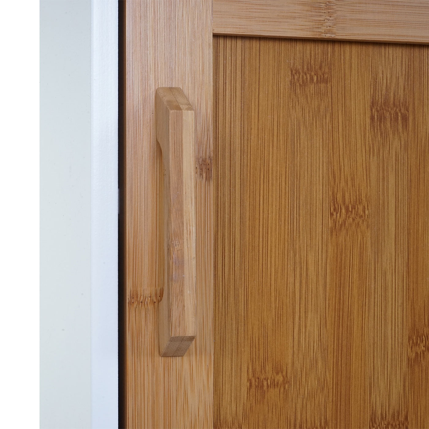 Wandkast MCW-A85, badkamermeubel Wandkast bamboe, 52x35x21cm wit