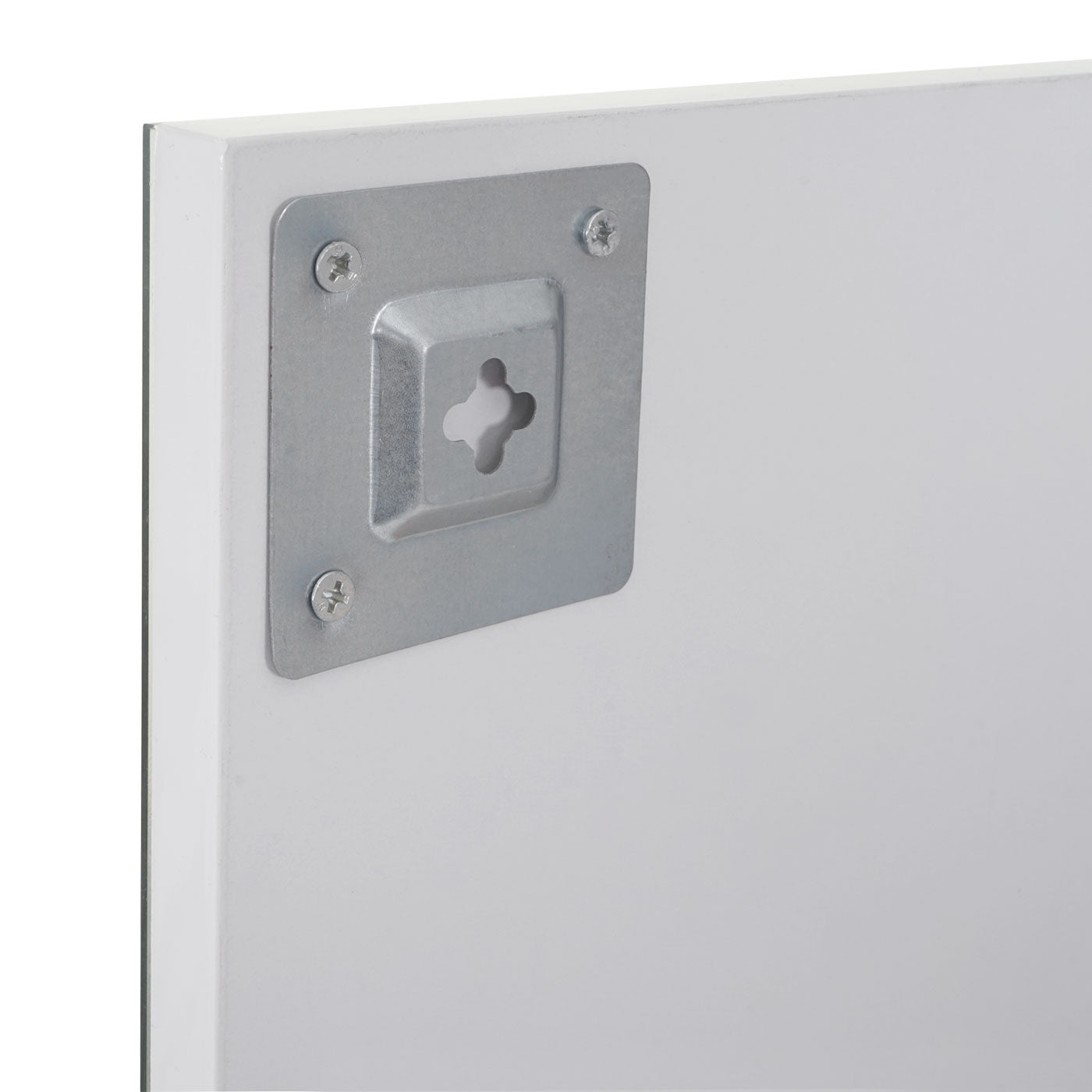 Wandspiegel met planchet MCW-B19, badkamerspiegel badkamer, hoogglans 75x60cm ~ wit
