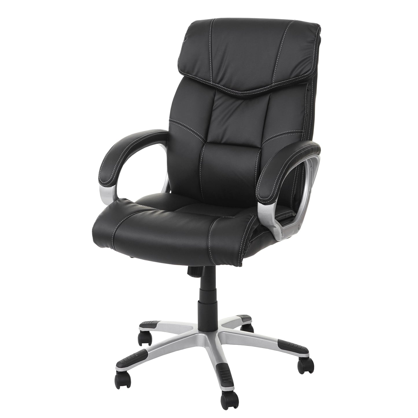 Bureaustoel MCW-A71, directiedraaistoel, kunstleer ~ zwart