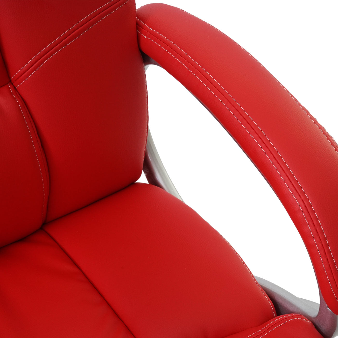 Bureaustoel MCW-A71, directiedraaistoel, kunstleer ~ rood