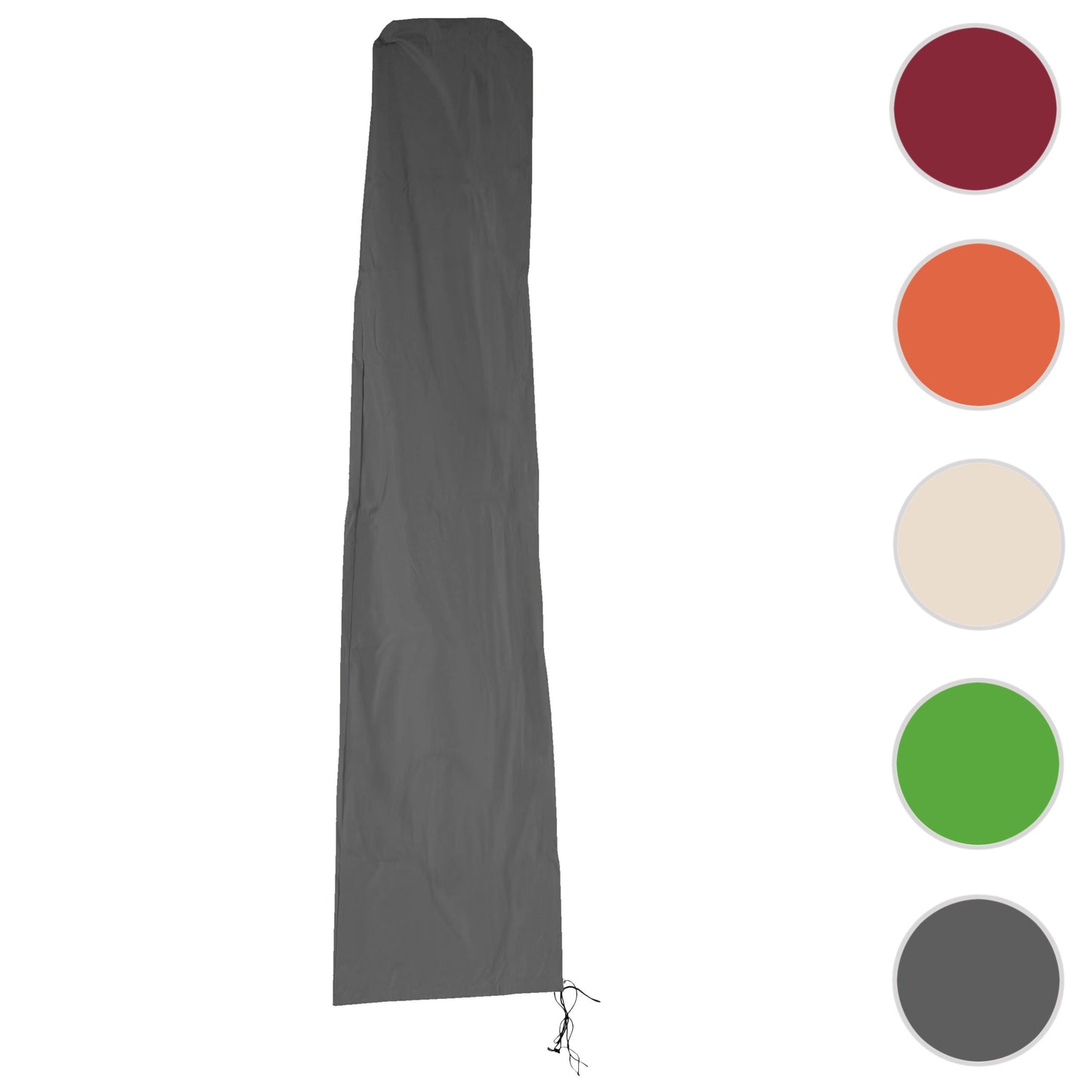 Beschermhoes MCW voor zweefparasol tot 3,5 m, hoes met rits ~ antraciet