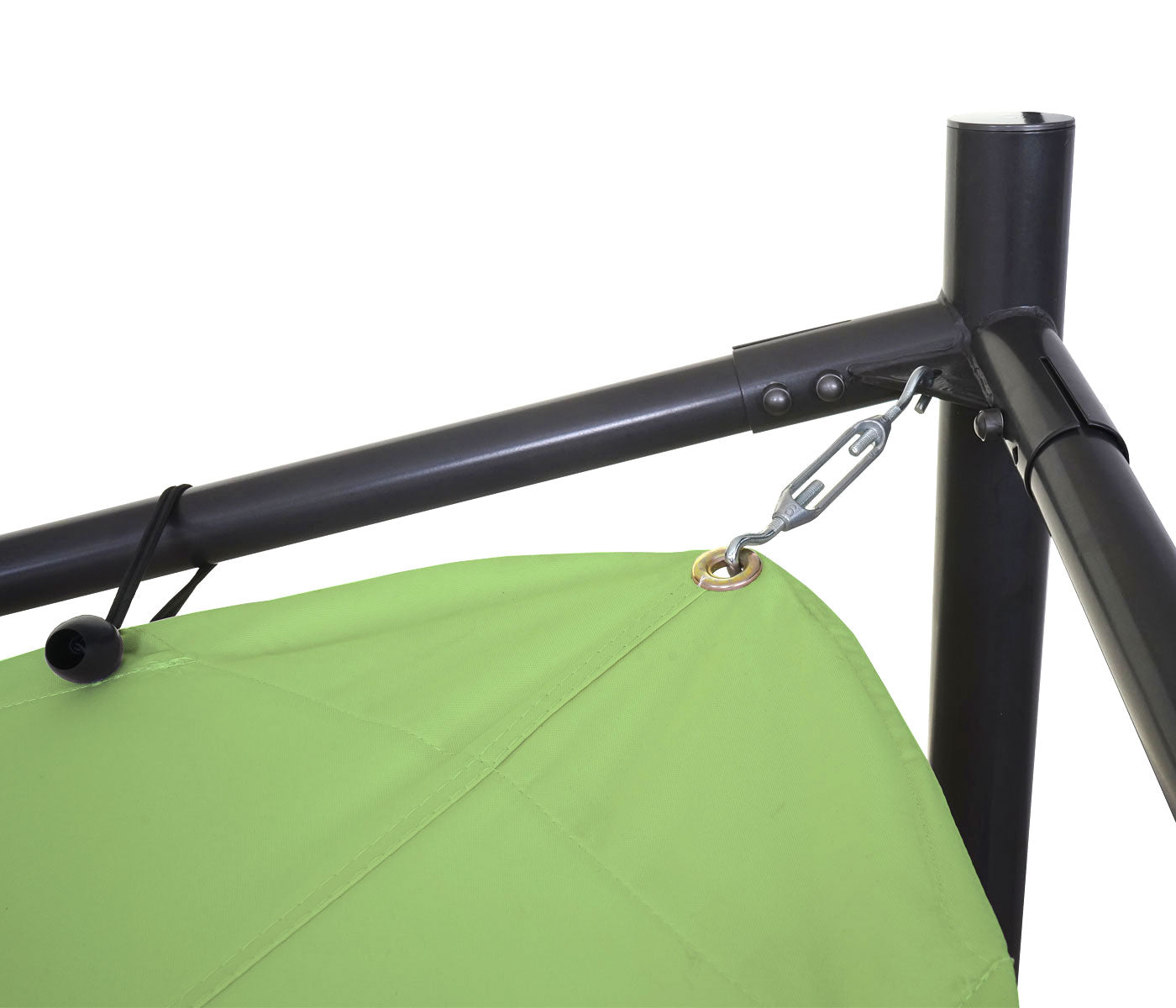 Pergola MCW-A41, tuinpaviljoen luifel, stevig 6cm stalen frame ~ 4x4m groen