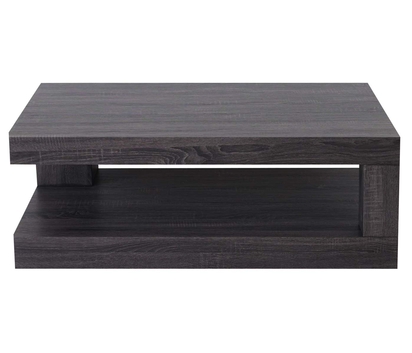 Salontafel MCW-A32, woonkamertafel, 3D structuur, 40x110x60cm MVG-gecertificeerd ~ zwart eiken look