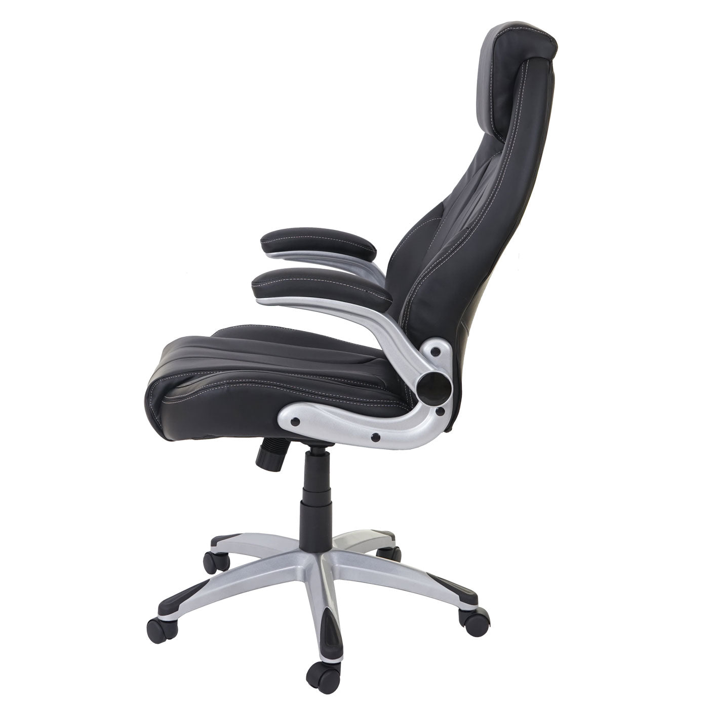 Bureaustoel MCW-A65, bureaustoel directiedraaistoel, kunstleer MVG-gecertificeerd ~ zwart