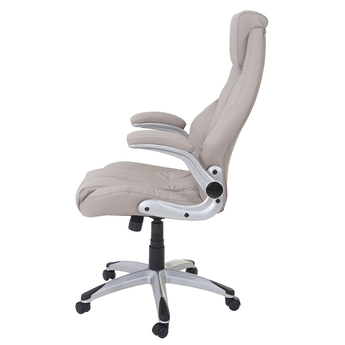 Bureaustoel MCW-A65, bureaustoel directiedraaistoel, kunstleer MVG-gecertificeerd ~ taupe-grijs