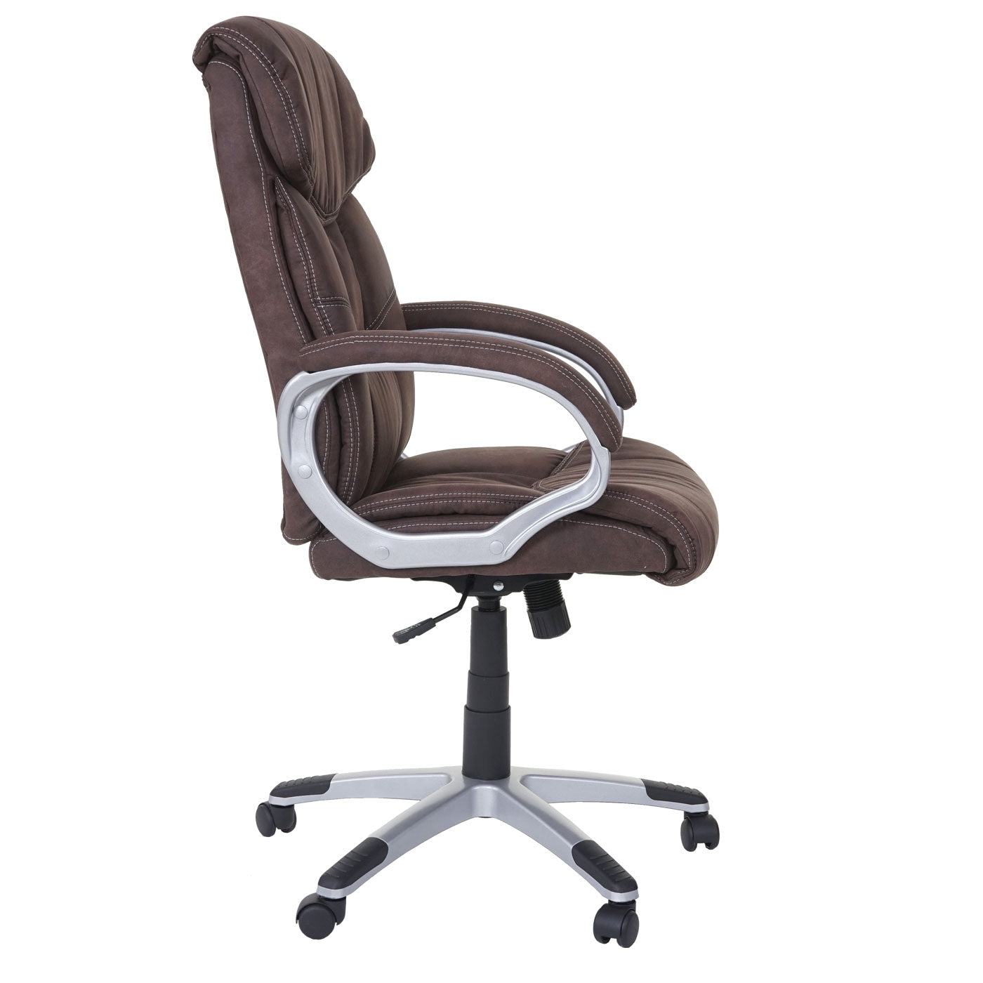 Bureaustoel MCW-A71, directiedraaistoel bureaustoel, stof/textiel, MVG ~ suède look vintage bruin