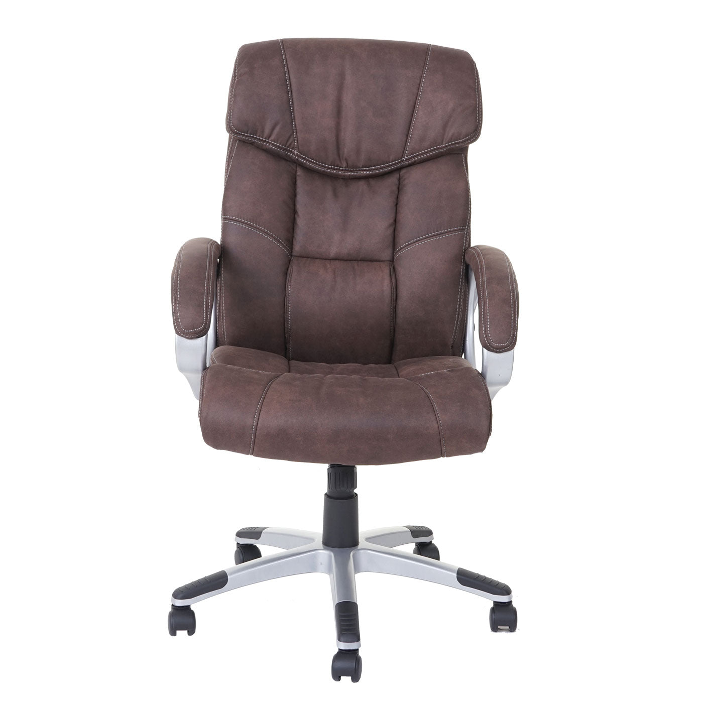 Bureaustoel MCW-A71, directiedraaistoel bureaustoel, stof/textiel, MVG ~ suède look vintage bruin