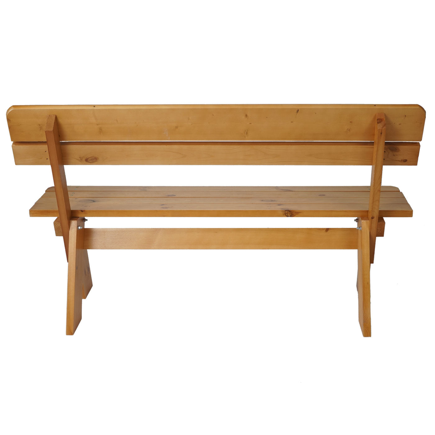 Houten bank Tuinbank Parkbank Oslo 148cm catering kwaliteit massief ~ honingbruin gelakt