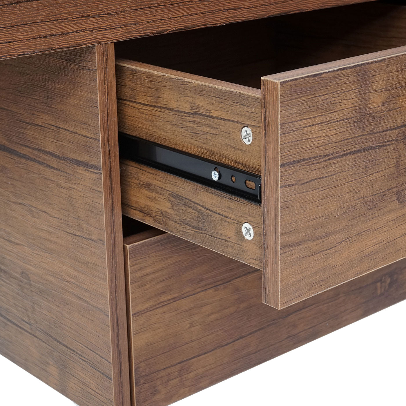 Bureau MCW-A27, bureau computerbureau, 76x122x73cm 3D structuur, wilde eik-look