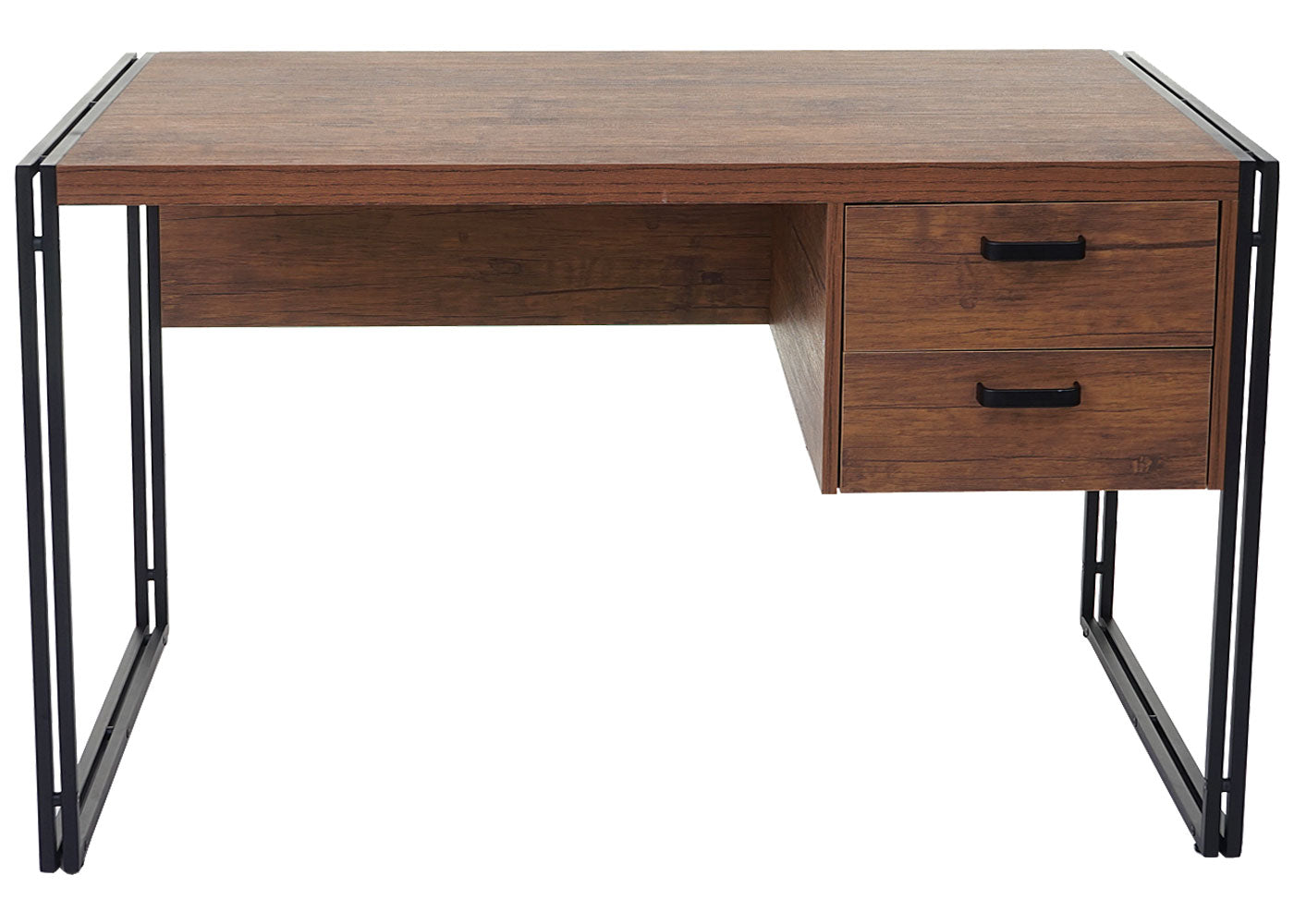 Bureau MCW-A27, bureau computerbureau, 76x122x73cm 3D structuur, wilde eik-look
