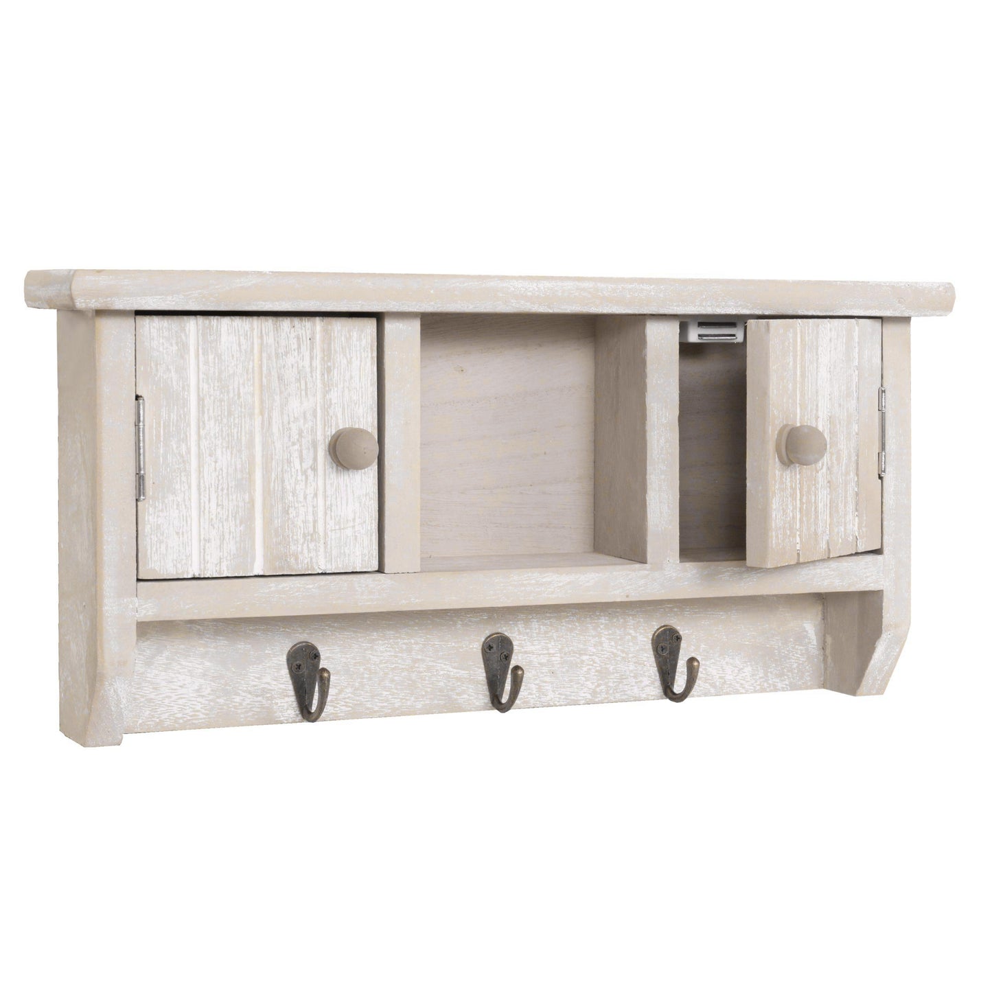 Sleutelkastje met deurtjes - beige