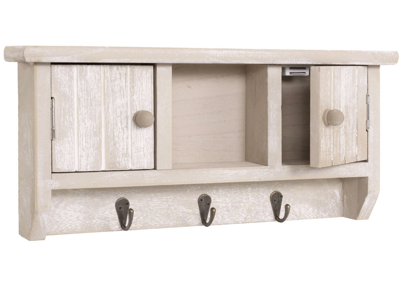 Sleutelkastje met deurtjes - beige