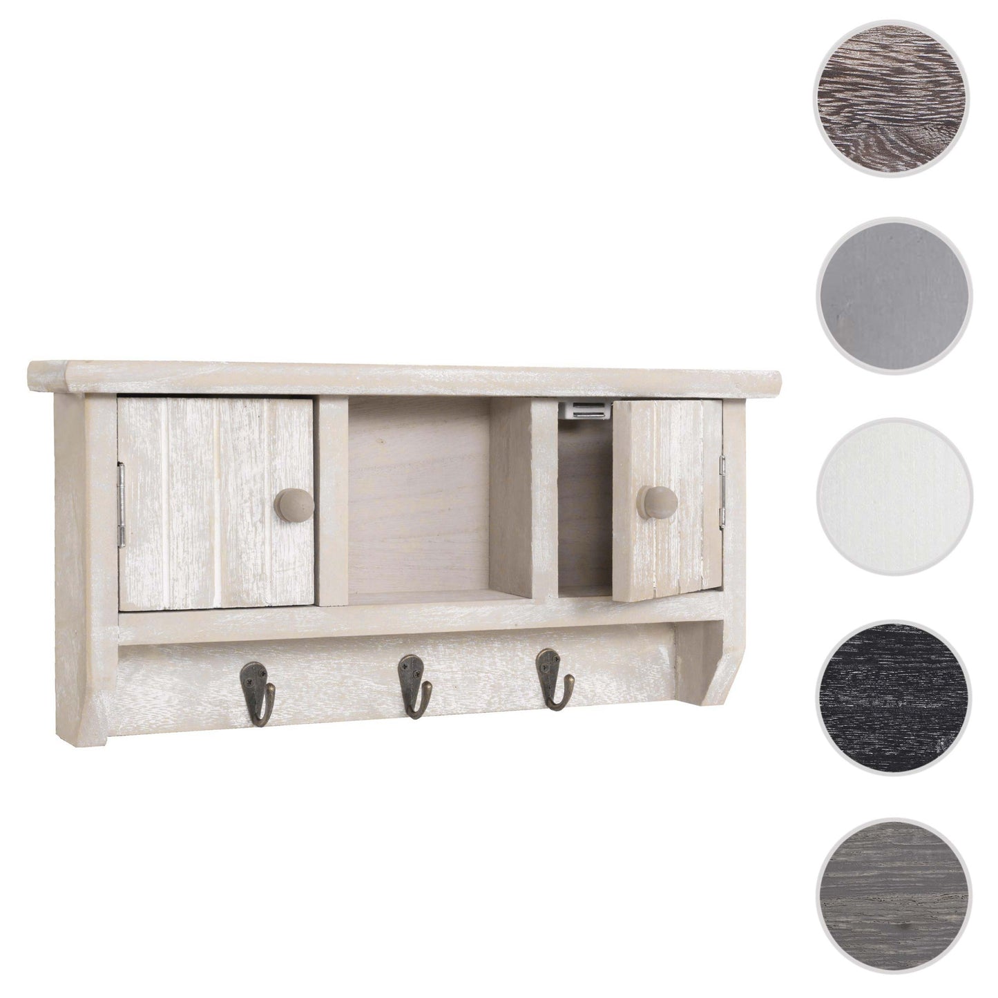 Sleutelkastje met deurtjes - beige