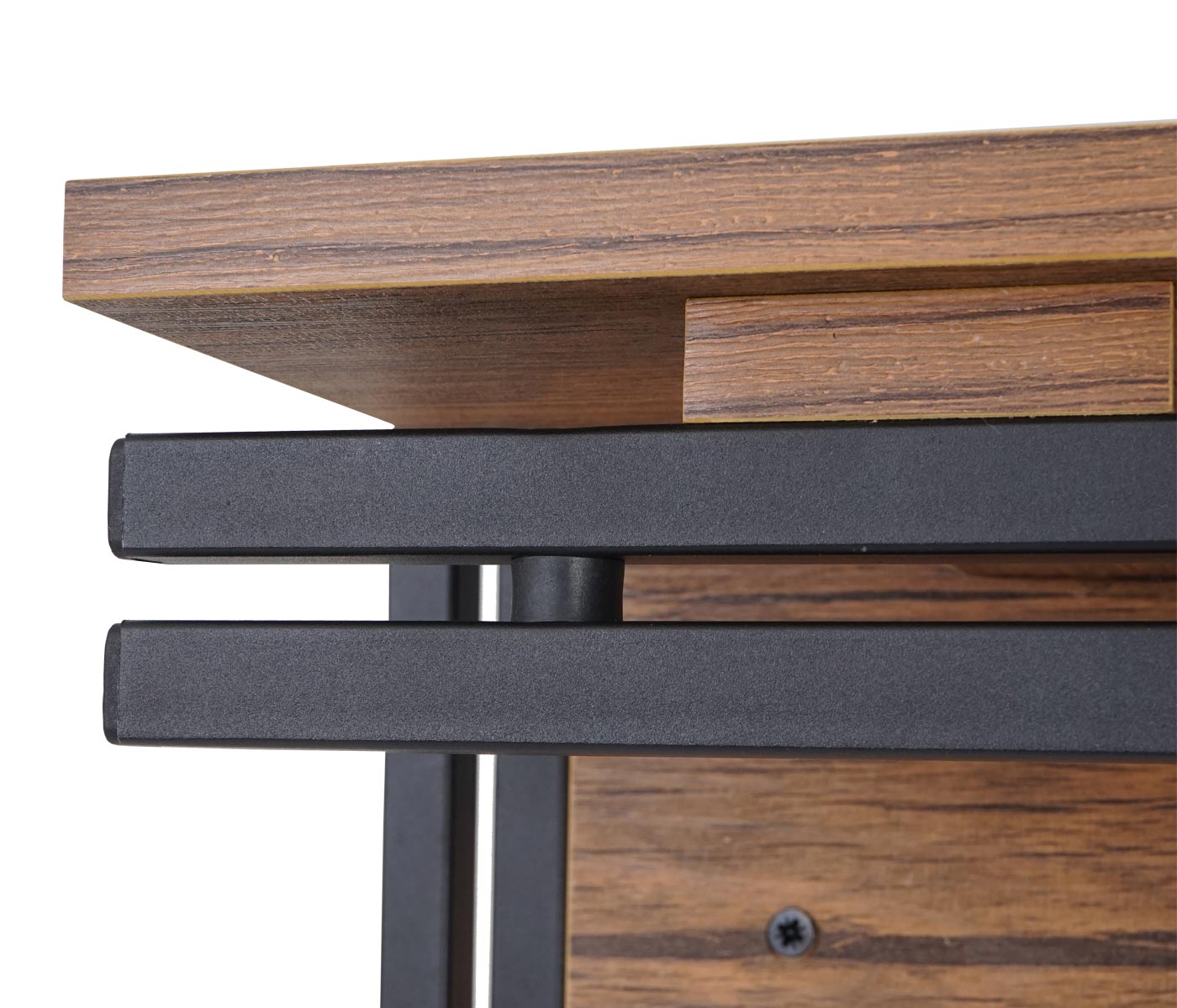 Wandkapstok MCW-A27, kapstokplank, 4 haken 24x75x24cm 3D structuur ~ Wilde eik look