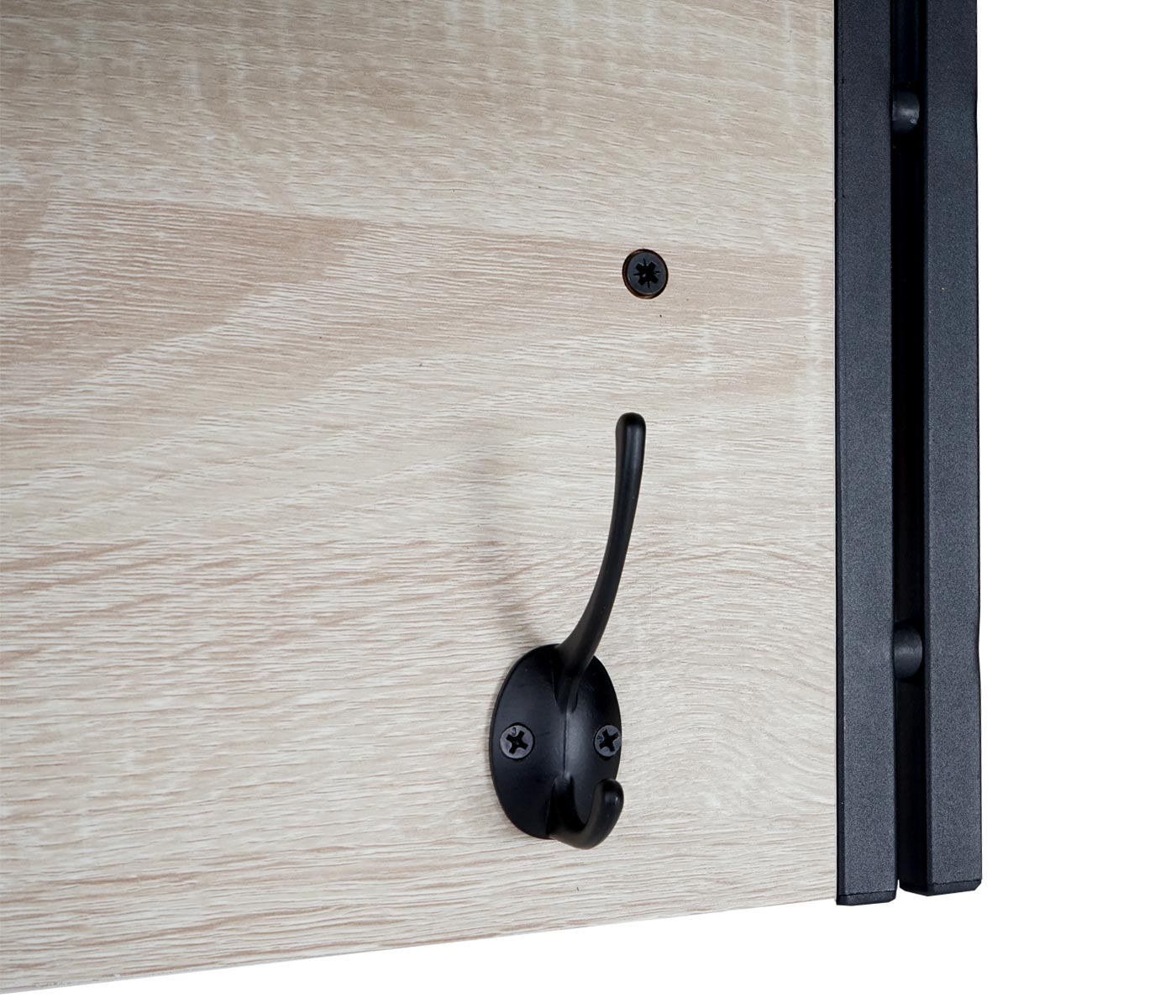 Wandkapstok MCW-A27, kapstokplank, 4 haken 24x75x24cm 3D structuur ~ eiken look