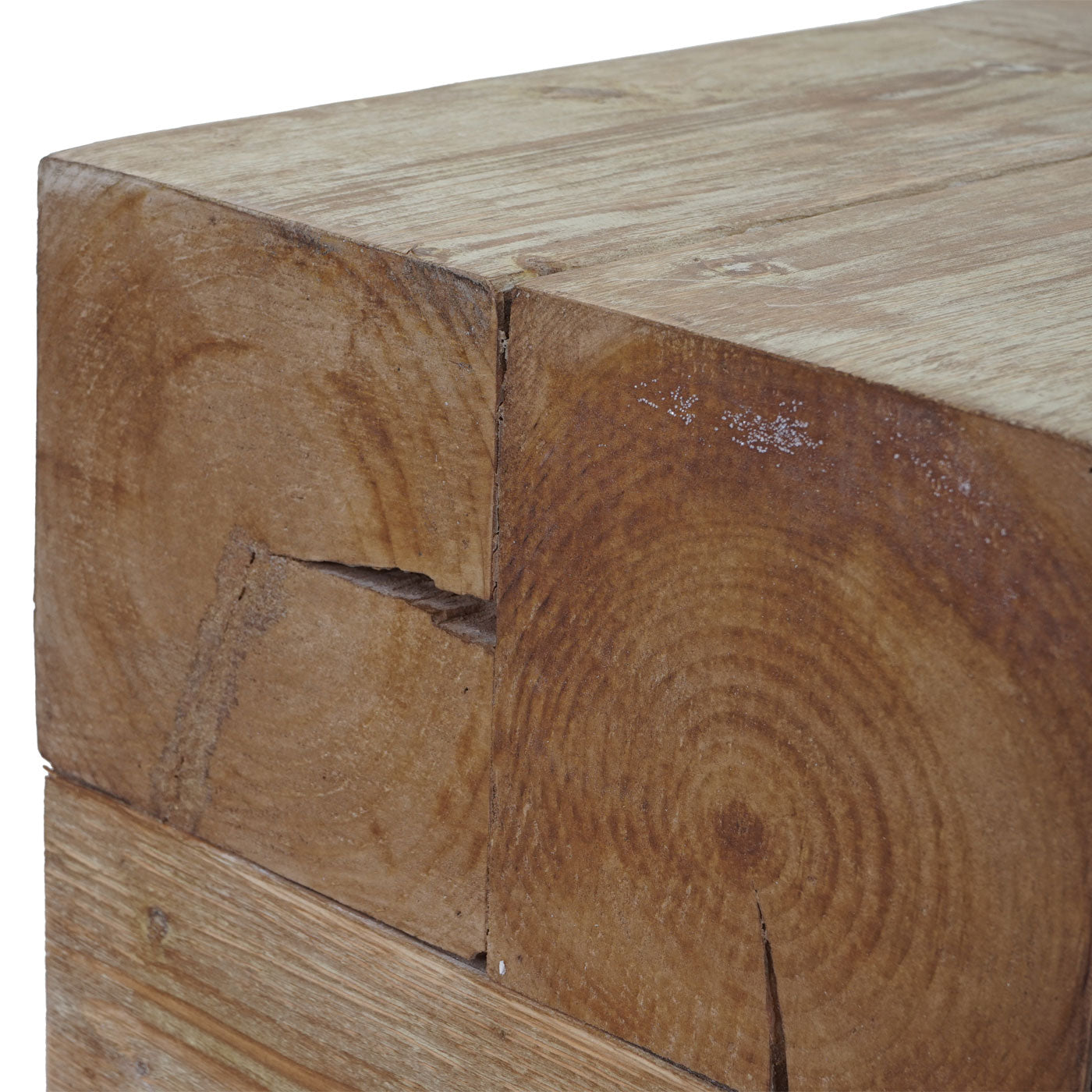 Salontafel MCW-A15c, woonkamertafel, massief rustiek dennenhout MVG-gecertificeerd 30x60x60cm