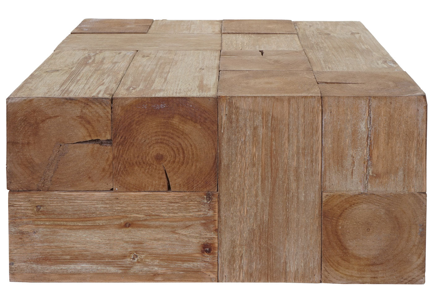 Salontafel MCW-A15c, woonkamertafel, massief rustiek dennenhout MVG-gecertificeerd 30x60x60cm