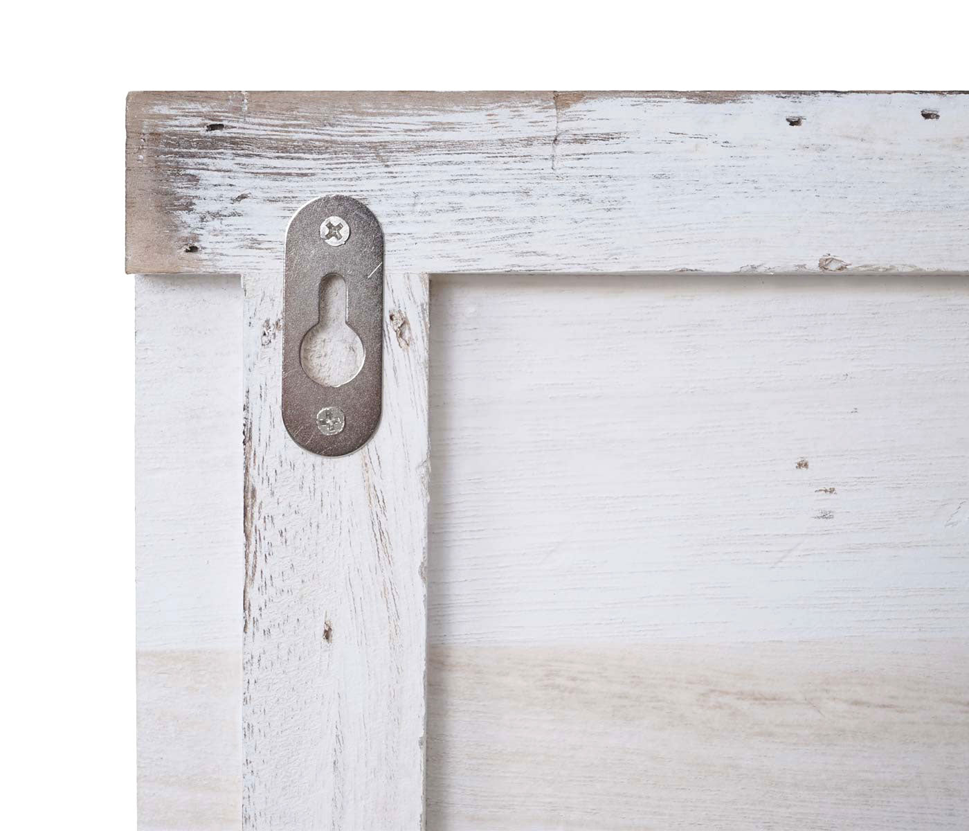 Wandkapstok MCW-C89 met spiegel, kapstok paneel kapstok, shabby look vintage, 5 haken 90x60cm ~ wit, shabby