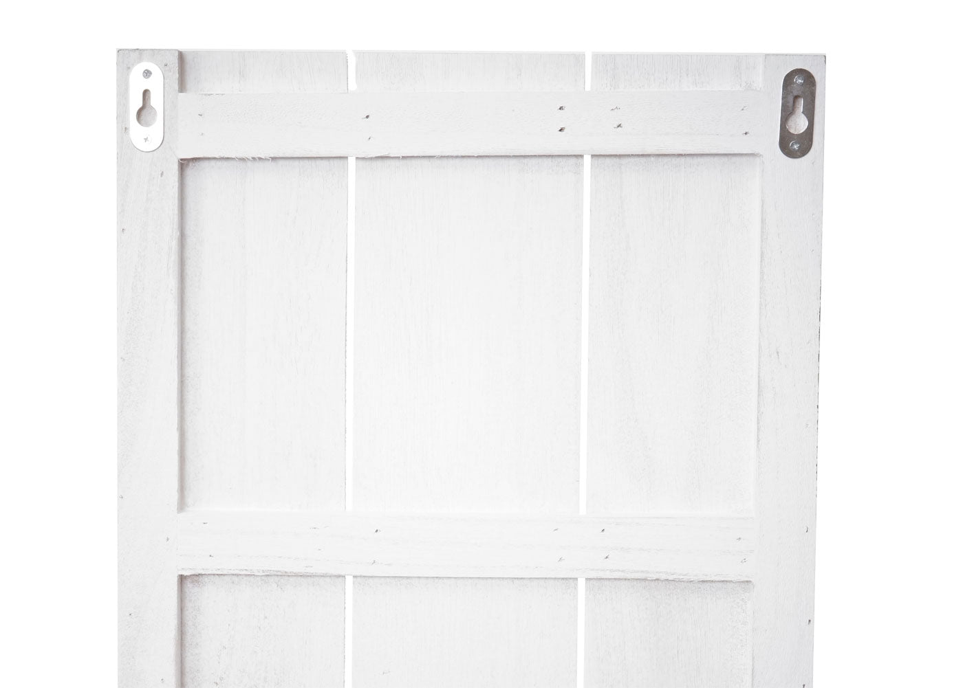 Wandplank MCW-C92, wandpaneel houten plank, 3 niveaus 150x33x13cm massief hout vintage ~ wit/donkergrijs shabby