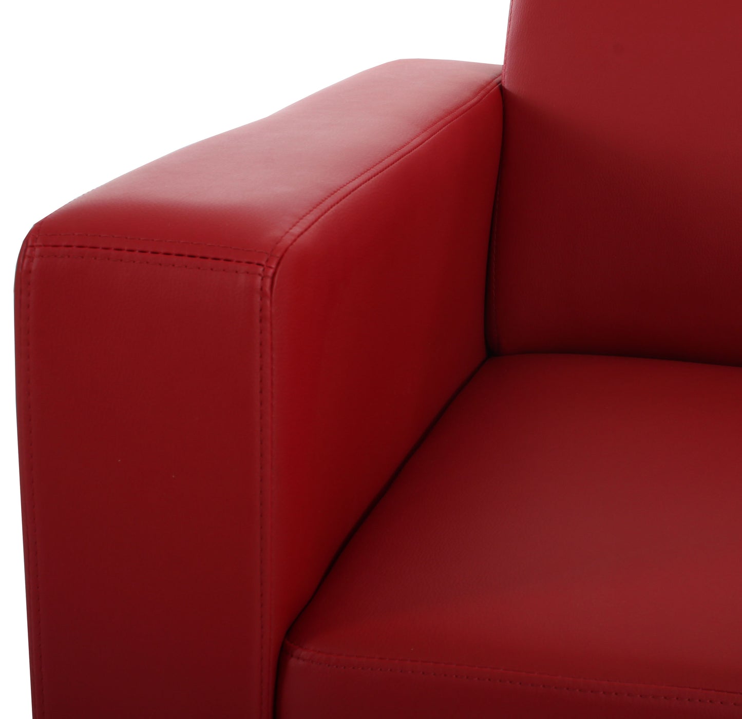 Bankstel Bankstel 2x 2-zitsbank Lyon kunstleer ~ rood