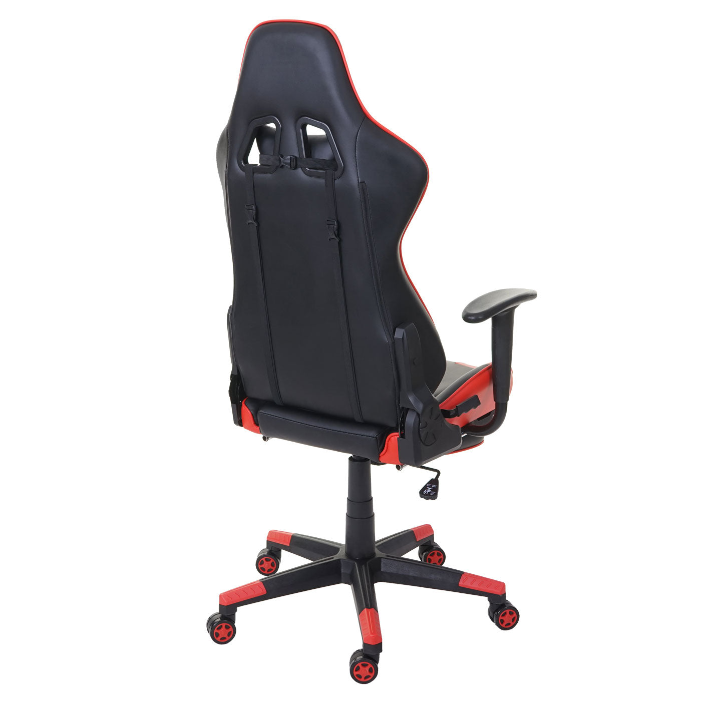 Relax bureaustoel MCW-D25 XXL, bureaustoel gamestoel, 150kg belastbaar voetensteun ~ zwart/rood