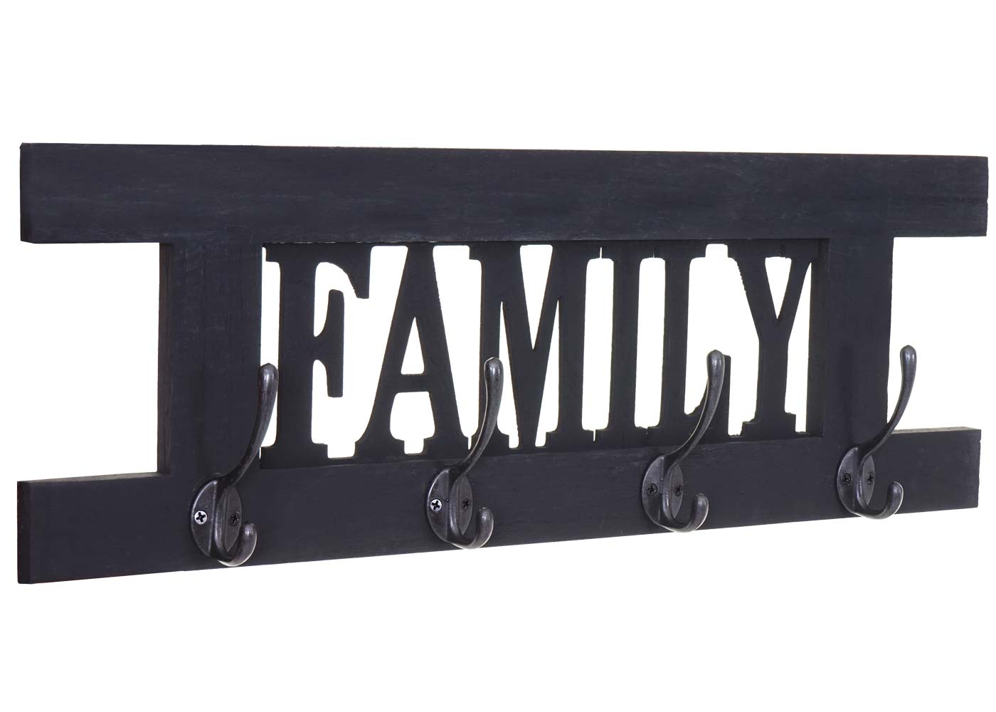 2-delige wandkapstokset MCW-C60 Home+Family kapstokpaneel, shabby look vintage ~ donkergrijs