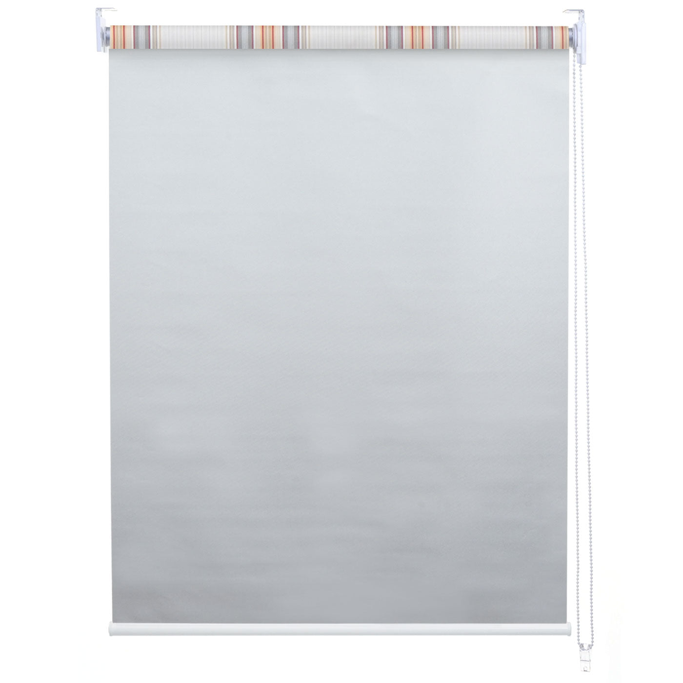 Rolgordijn MCW-D52, raamrolgordijn zijtrekgordijn, 120x230cm zonwering verduisterend ondoorzichtig ~ grijs/bruin/oranje