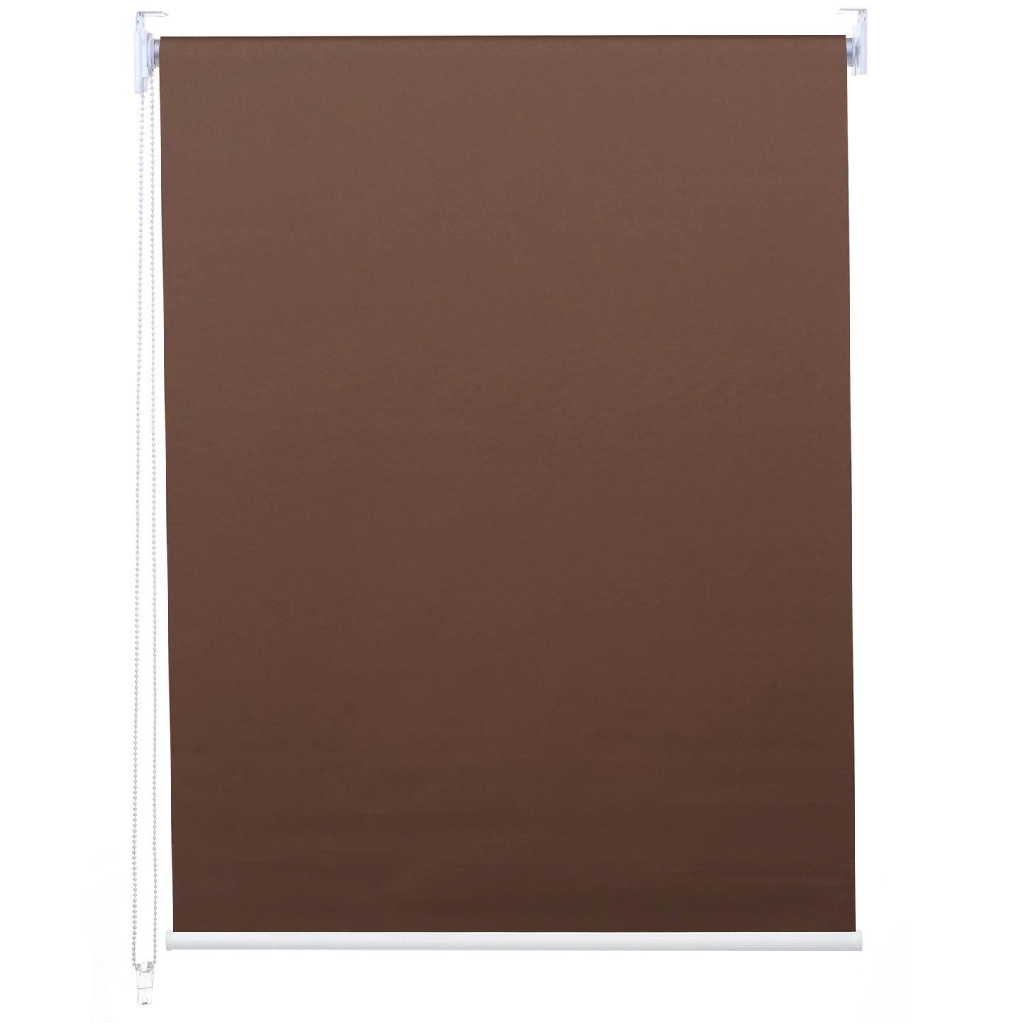 Rolgordijn MCW-D52, raamrolgordijn zijtrekgordijn, 100x230cm zonwering verduisterend ondoorzichtig ~ bruin