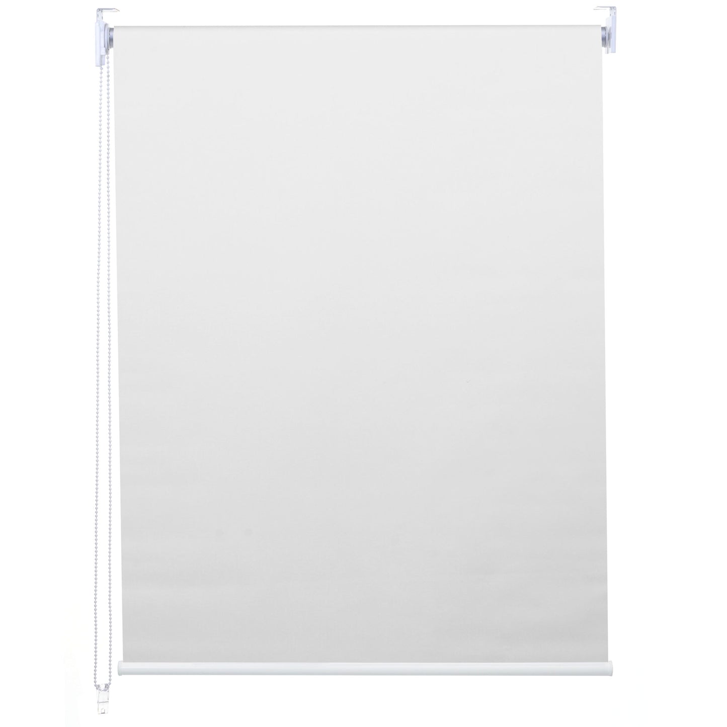 Rolgordijn MCW-D52, raamrolgordijn zijtrekgordijn, 120x230cm zonwering verduisterend ondoorzichtig ~ wit