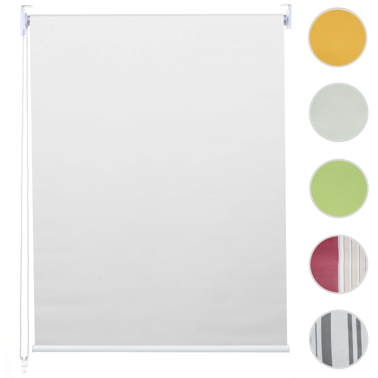 Rolgordijn MCW-D52, raamrolgordijn zijtrekgordijn, 100x230cm zonwering verduisterend ondoorzichtig ~ wit