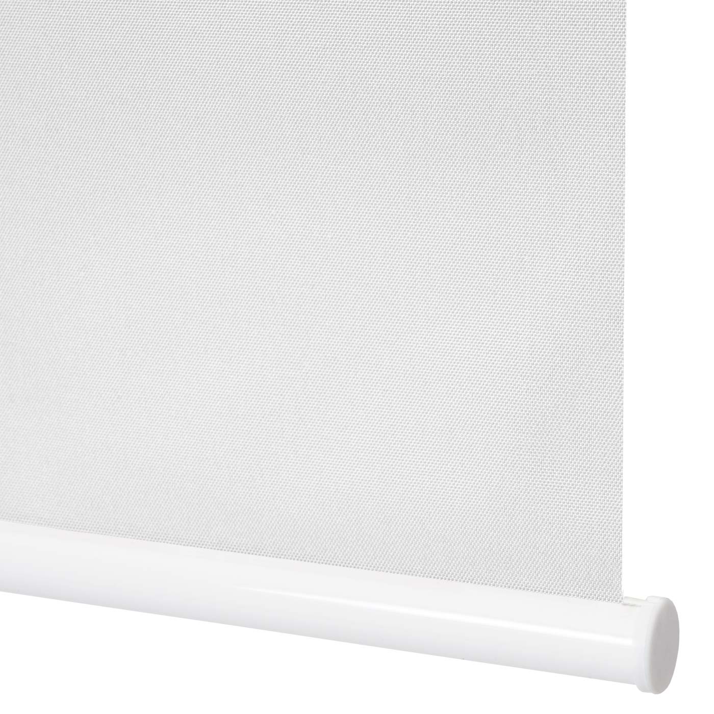 Rolgordijn MCW-D52, raamrolgordijn zijtrekgordijn, 120x230cm zonwering verduisterend ondoorzichtig ~ wit